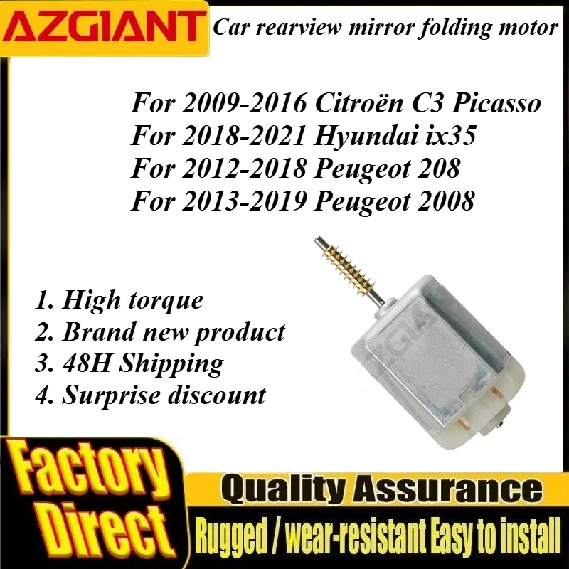 

AZGIANT Car Power Folding Mirrors Motor High Performance For Citroën C3 Picasso/Hyundai ix35/Peugeot 208 2008 Car Parts Repair