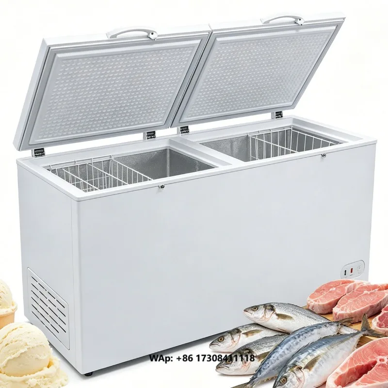 Commercial Chest Deep Freezer Quick Freeze Refrigeration Equipment Upright for Home & Supermarket Use