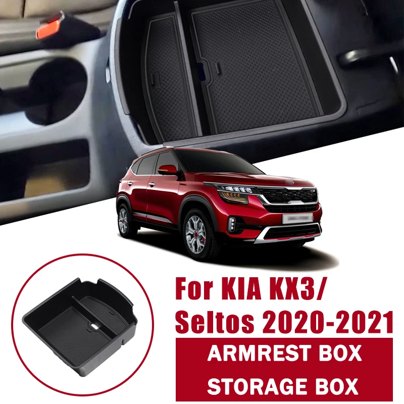 

For KIA KX3/Seltos 2020-2021 Armrest Storage Box Stowing Tidying Organizer Box Car Interior Accessories Supplies