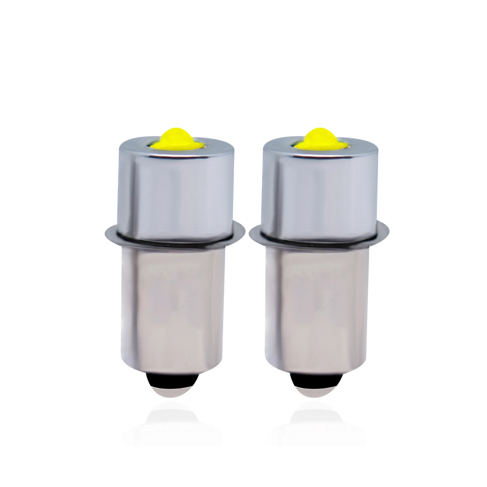 2PCS 200LM P13.5S 3W DC3V-12V 6V-24V LED Upgrade Lamp Bulb Flashlight Replacement Bulb Torch Emergency Light Bulbs Work CD Cells