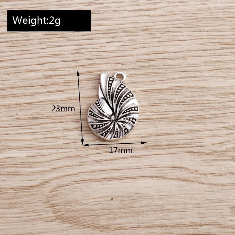 Tusember 10 Stück niedliche Anhänger aus Legierung in Form von Fisch, Qualle, Seestern und Muschel für die Schmuckherstellung von Halsketten, Ohrringen, Armbändern, DIY – Detail 10