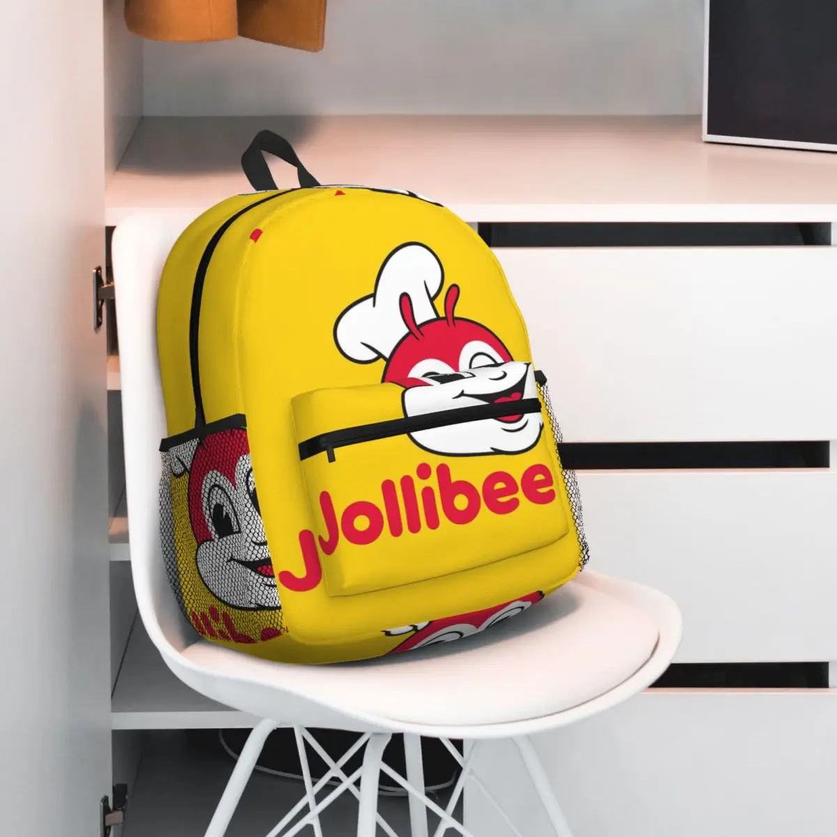 Jollibee Burger Restaurant Mascot Backpack Daypack Large Capacity Children BookBag School Bag Shoulder Bags for Men Women