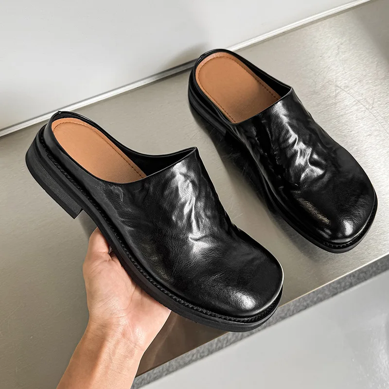 

Повседневная кожаная обувь в британском стиле в стиле ретро, летние туфли-лодочки, мужские полутапочки, роскошная обувь для вождения, мокасины, дышащие лоферы Penny