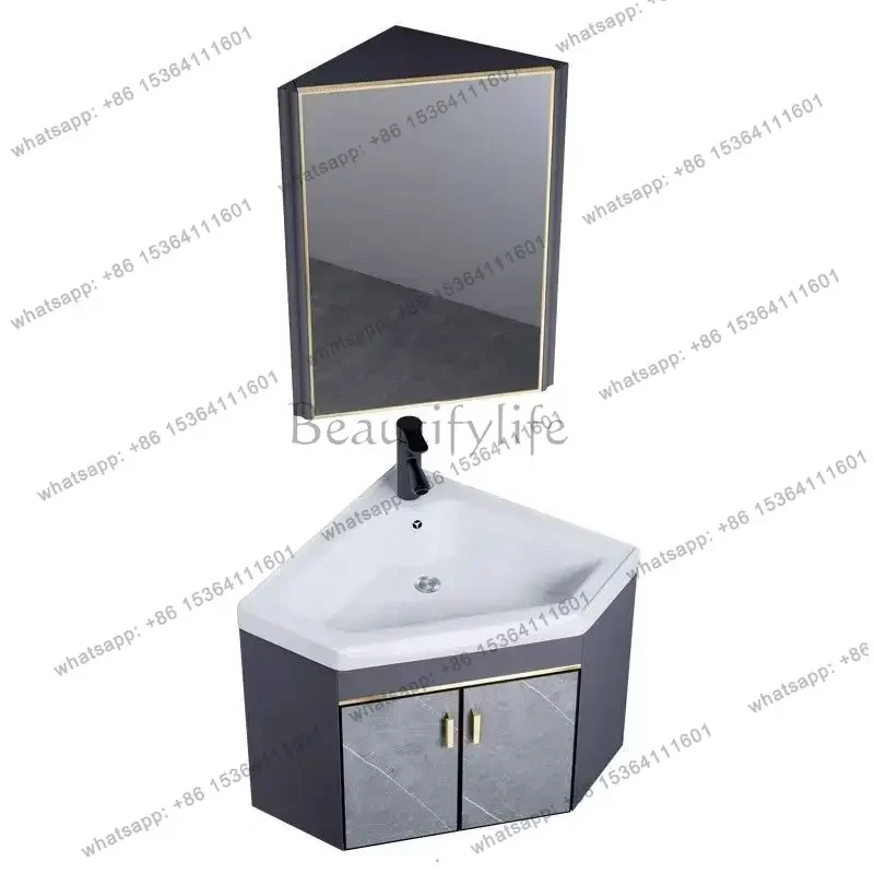 Triangle wall cabinet washbasin cabinet combination washbasin vanity