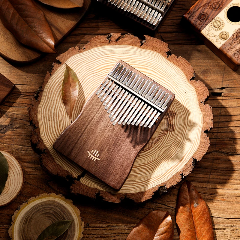 

Kalimba 17 Keys Professional and High Grade Wooden Thumb Piano with Palm Rest Unique Design for Beginners