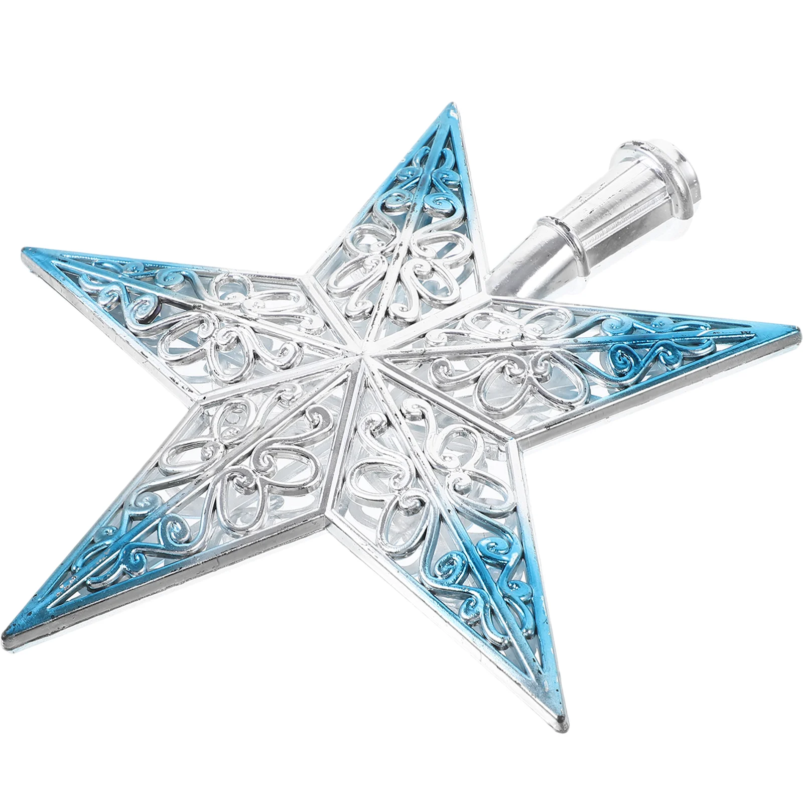 

1pc Christmas Tree Topper Star Plastic Tree Decoration 5 Tree Topper Hollow Out Star Tree Topper