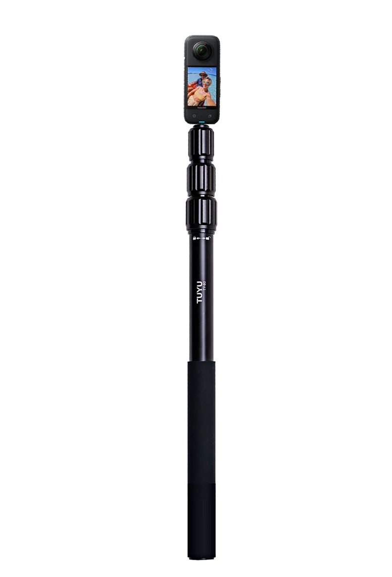 Tuyu Teleskop verstellbar unsichtbare Aluminium legierung Selfie Stick Ein beins tativ für insta360 x3 Gopro Held 12 11 Dji Kamera Zubehör – Detail 9