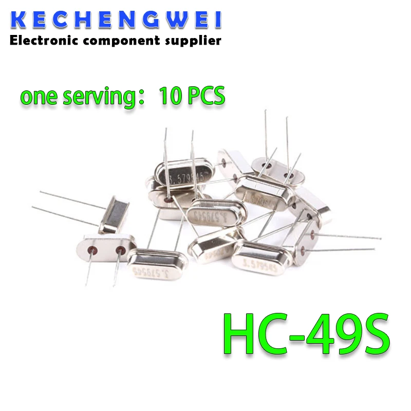 10PCS 4Mhz 6Mhz 8Mhz 12Mhz 16Mhz 20Mhz 24Mhz 32.768K 2*6 32.768K 3*8 Rezonator kwarcowy Oscylator pasywny HC-49S