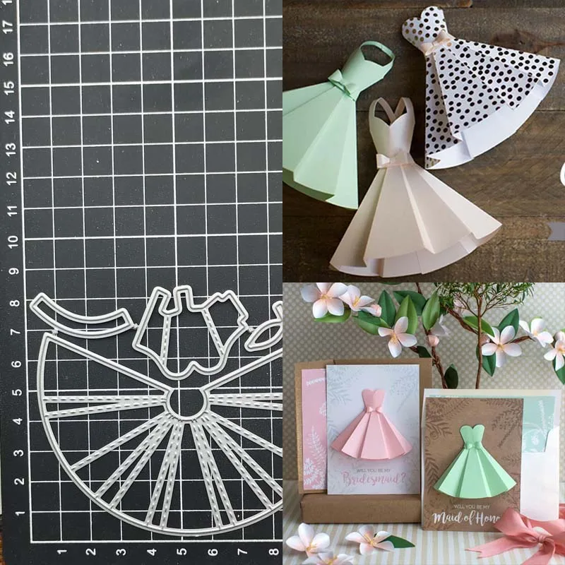 

Women Girl Dress DIY Metal Cutting Dies Scrapbook Embossing Craft Die Cut Album Paper Card Making Tool Punch Stencils