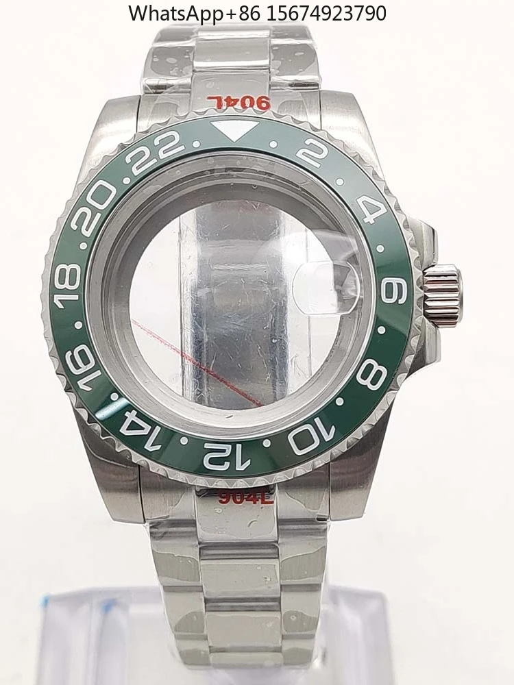 Watch + case + strap, suitable for NH35/36/4R movement replacement 40MM stainless steel case sapphire