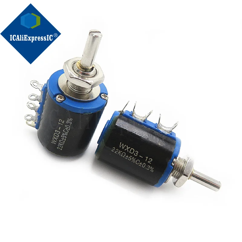 1piece Precision multi-turn potentiometer 5 turns short body WXD3-12-1W 22K