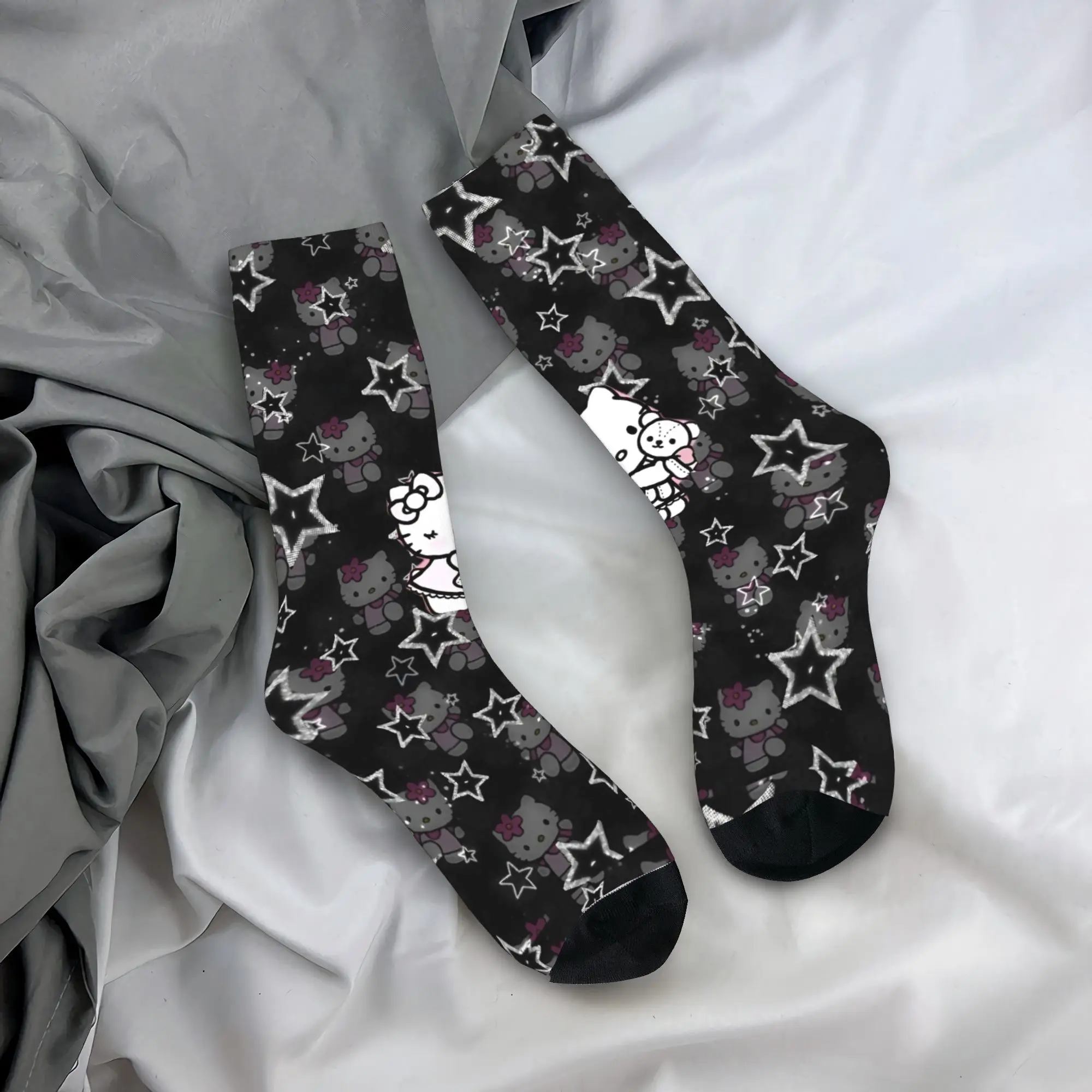 جوارب ستار دودل هالو كيتي جوارب جرافيك مضادة للعرق جوارب رجالية قابلة للتنفس للخريف جوارب هاراجوكو لركوب الدراجات #1
