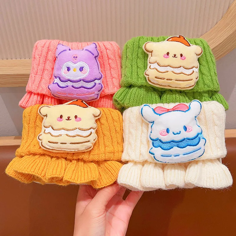 

Детский шарф Miniso Sanrio, осенне-зимний новый теплый ветрозащитный шарф для куклы с героями мультфильмов для маленьких девочек