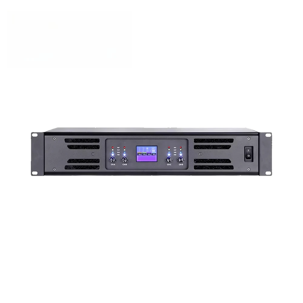 Wholesale Advanced 1300W 8 Ohm Audio Power Amplifier 4-Channel 2U Class D Karaoke Professional Amplifiers Metal Professional