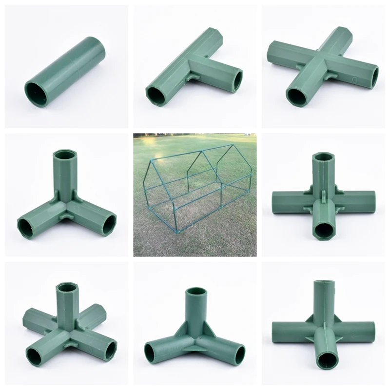 2-20Pcs Garden Greenhouse Frame Pipe Fitting Connectors Plant  Flower Stake Fencing Joints Home ID 16mm 3-way 4-way 2-way 5-way