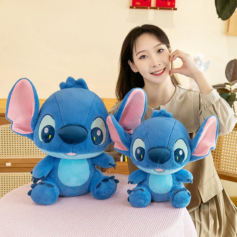 35cm Disney Lilo & Stitch Toys Anime Stich Pink Blue Dolls Kawaii Angel Scrump Pillow Room Decor Gift Kids Christmas Present