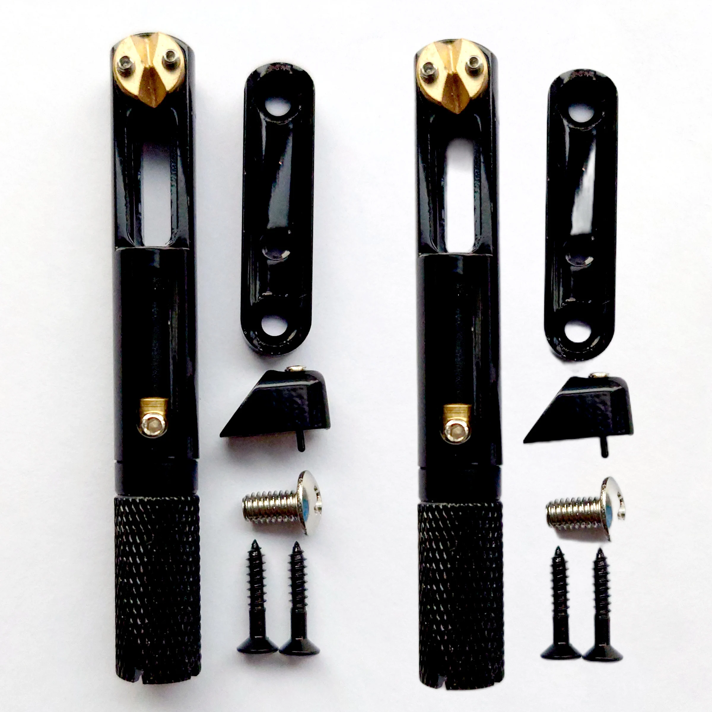 Black Headless Guitar Bridge 1 Set 2/3/4/5/6/8 Strings with Nut and Wrench Professional Guitar Parts