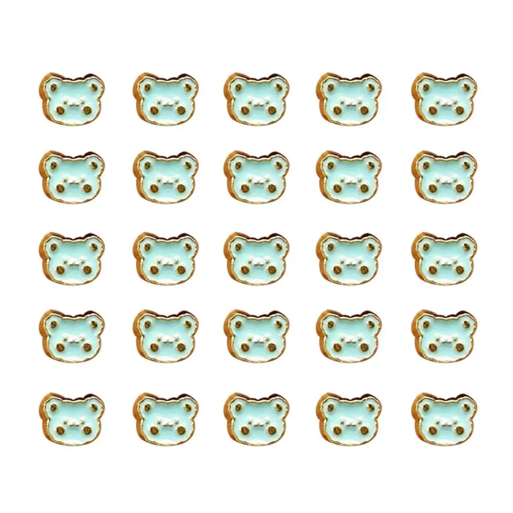 

20pcs New 6.5mm Bear Head Buttons Metal Handmade Ultra-small Buckle Mini DIY Buckles Accessories DIY Clothes Accessories