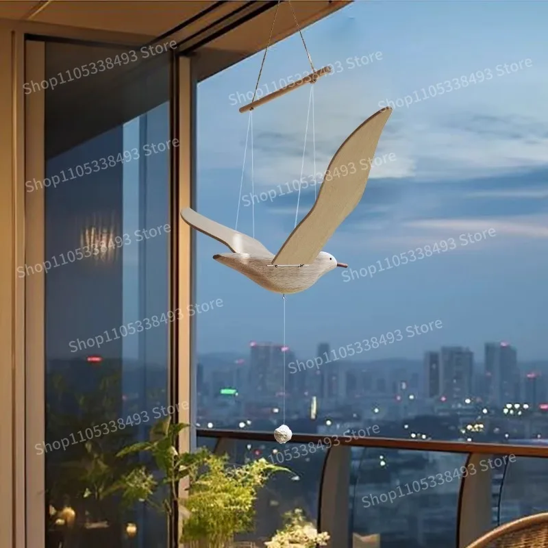 For Seagull Creative Wooden Seagull Balcony Bedroom Charm Bird Decoration