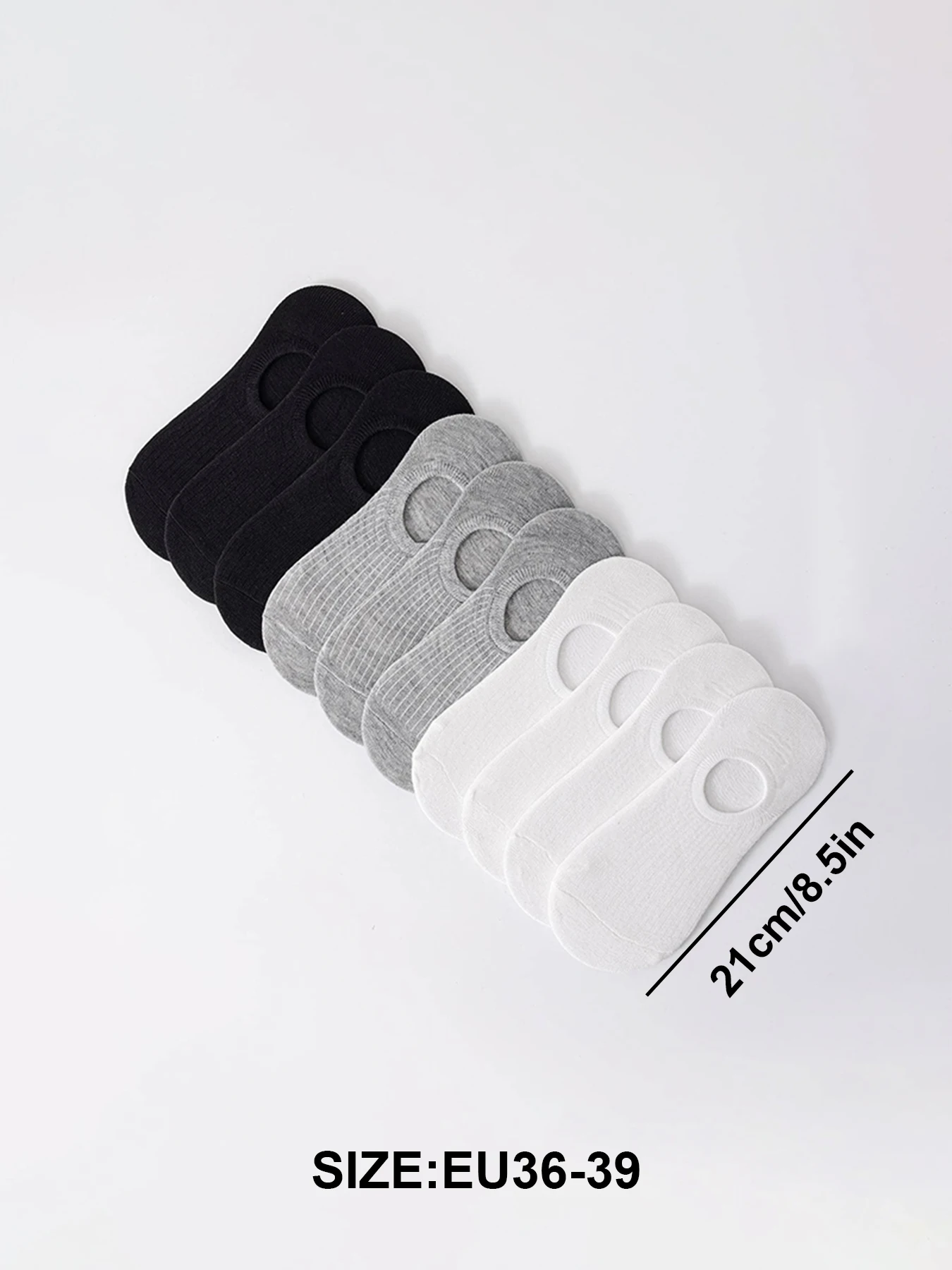 10 pairs of women's solid color invisible socks, comfortable and breathable casual soft elastic socks, spring and summer styles image 6