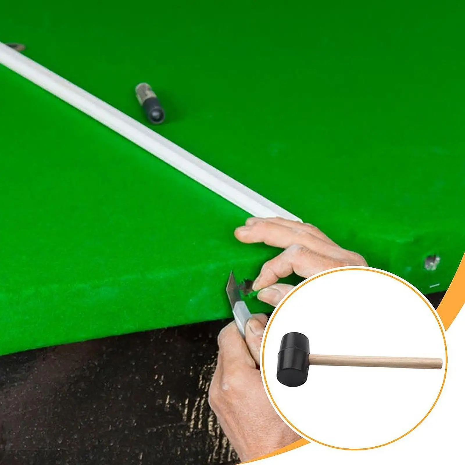 Wood Handle Rubber Hammer Double Faced Soft Blow Mallet for Home Decoration Flooring Tent Stakes