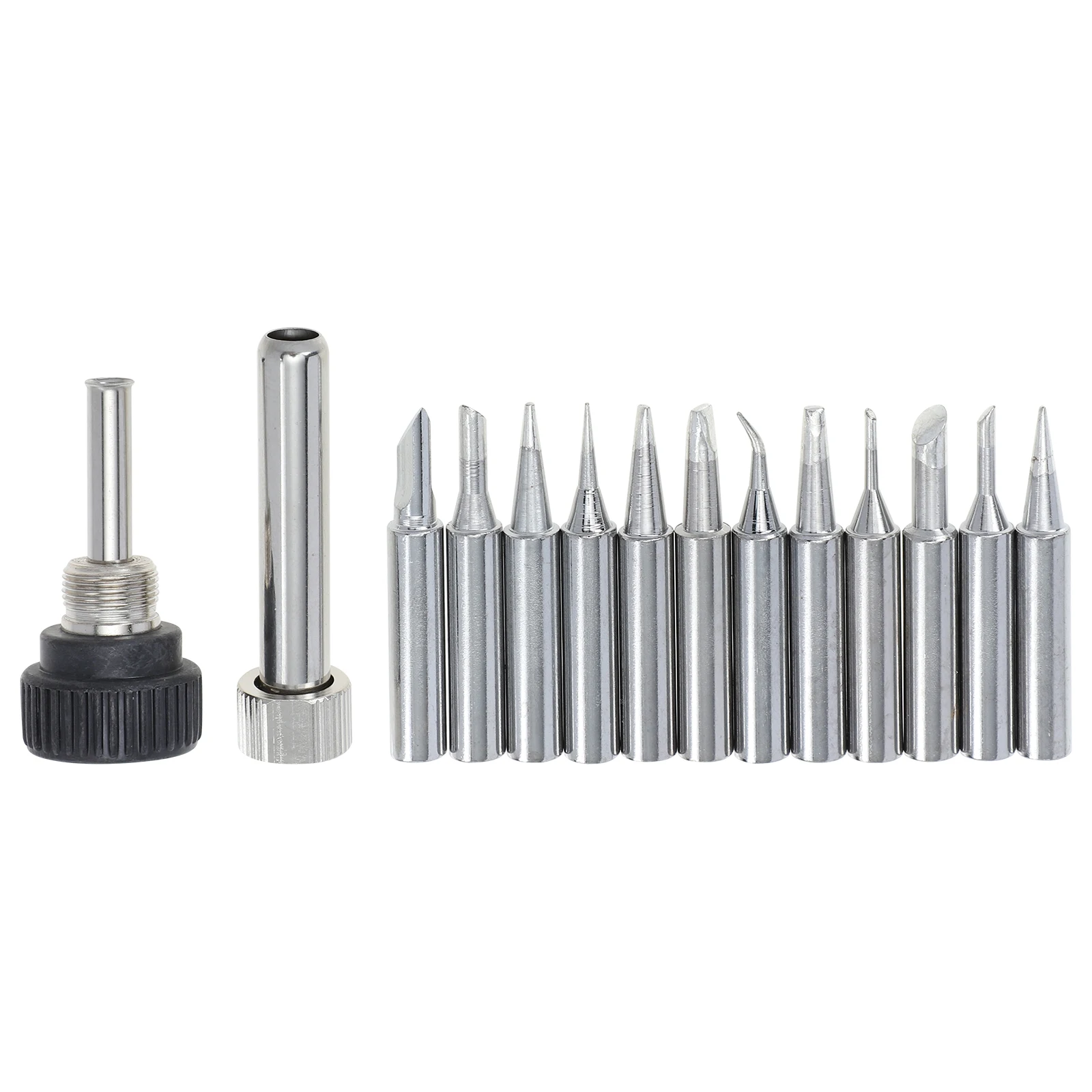 

Soldering Iron Tip Sleeve Copper Silver Replacement Tips Socket Kit Temperature Controlled Welding Tools Set Fine