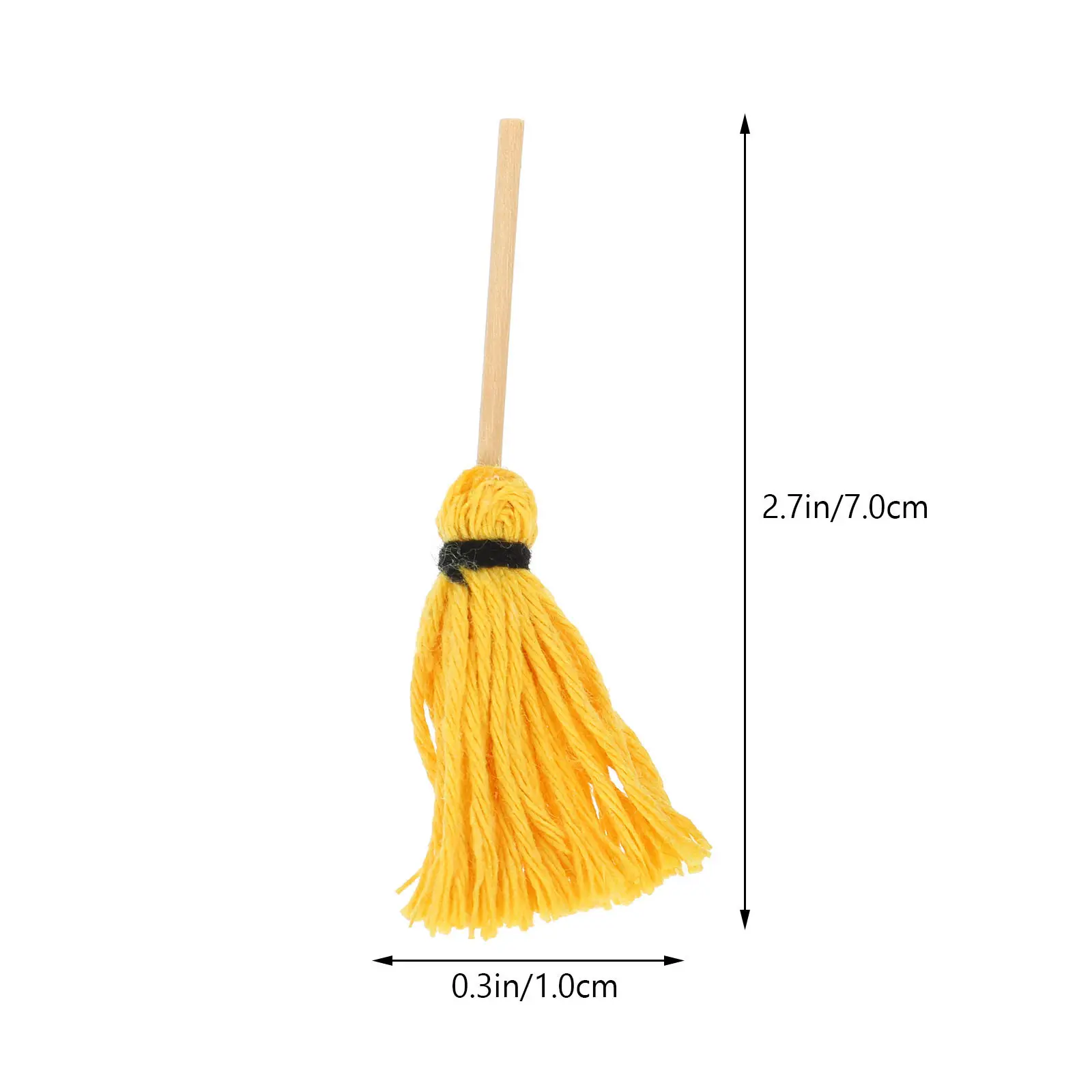 Mini Mop Bucket Set for Dollhouse Cleaning – 5-Piece Miniature Cleaning Tool Kit for Tiny House Decor