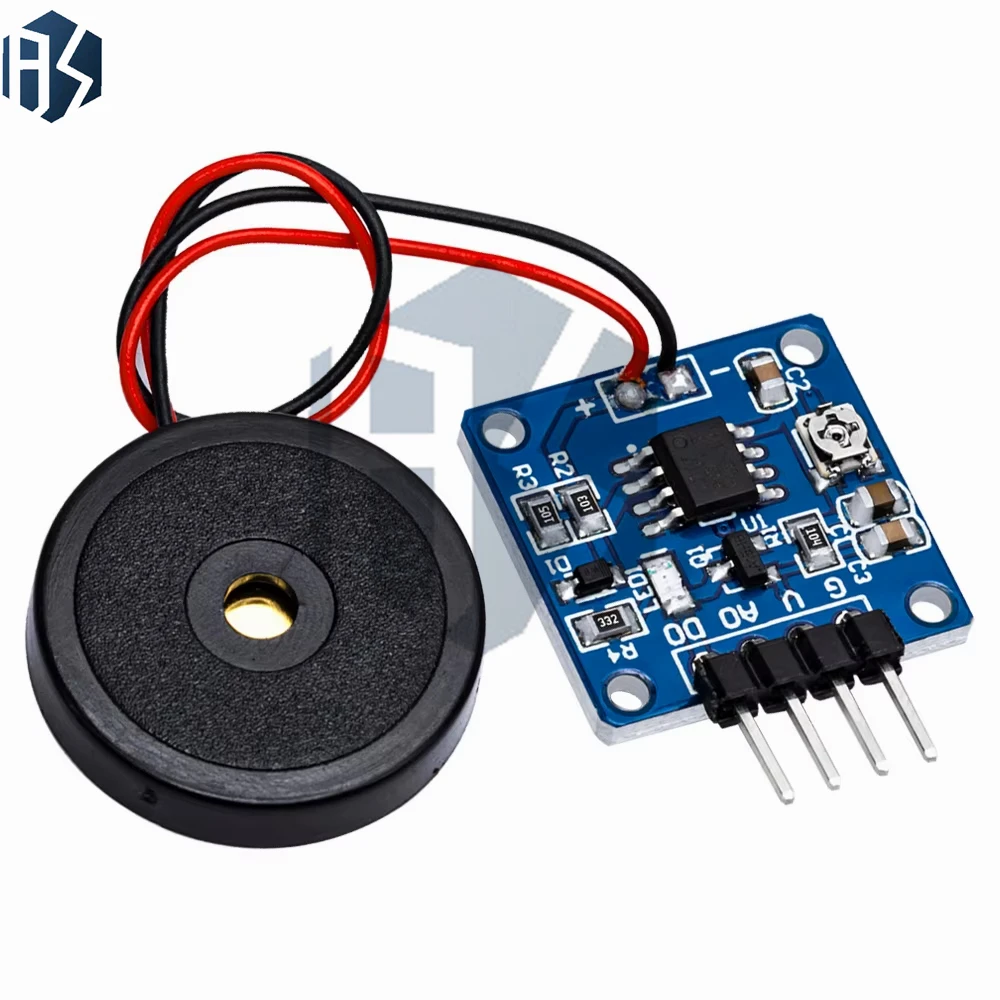 Módulo de interruptor de Sensor de vibración de película piezoeléctrica de 5V, salida de nivel TTL para Arduino