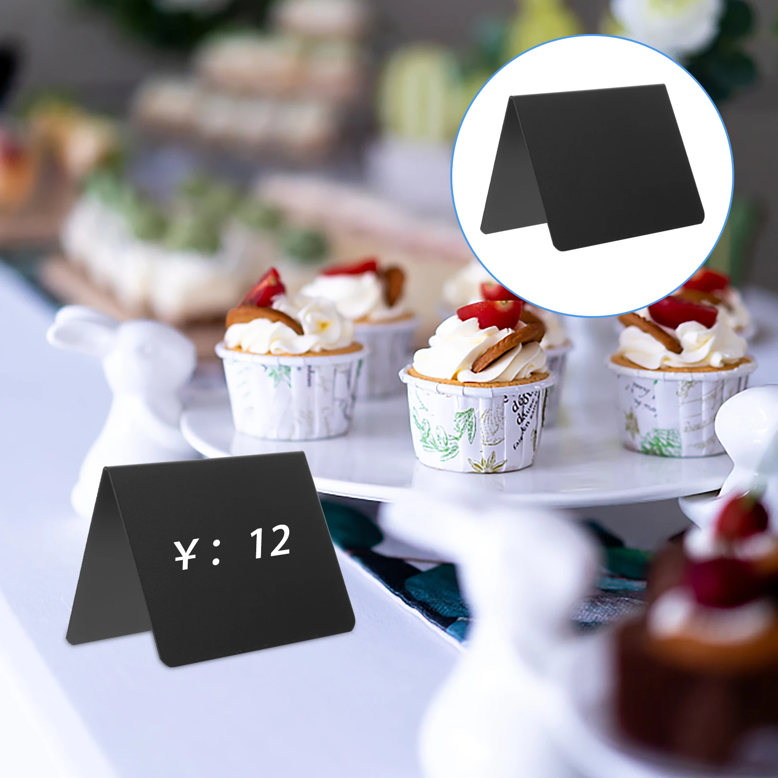 

1 Set L-Shaped Chalkboard Sign Plastic Desktop Message Board For Shop Home Office Supermarket Display Advertising Hand