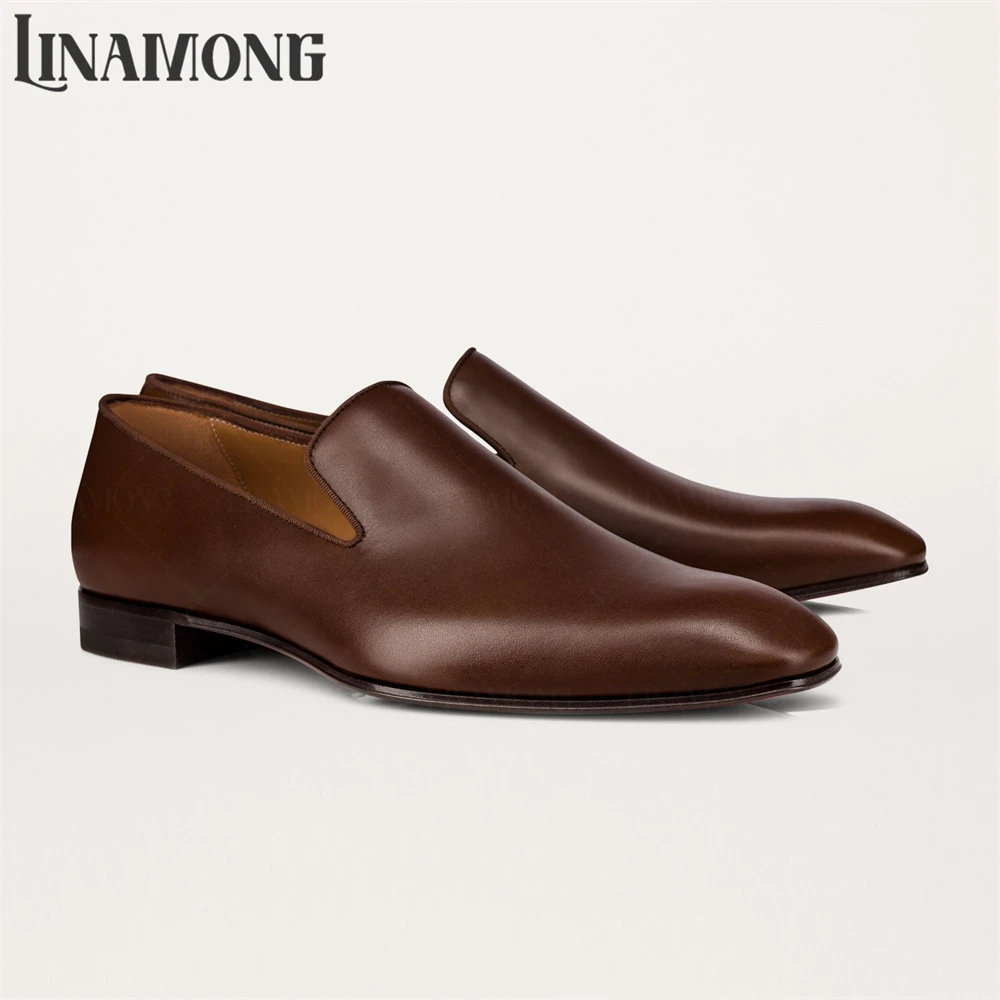 

Classic Style Loafers Comfortable Leather Dress Shoes Elegant Handcrafted Wedding Shoes Custom Colors Slip on Men Leather Shoes