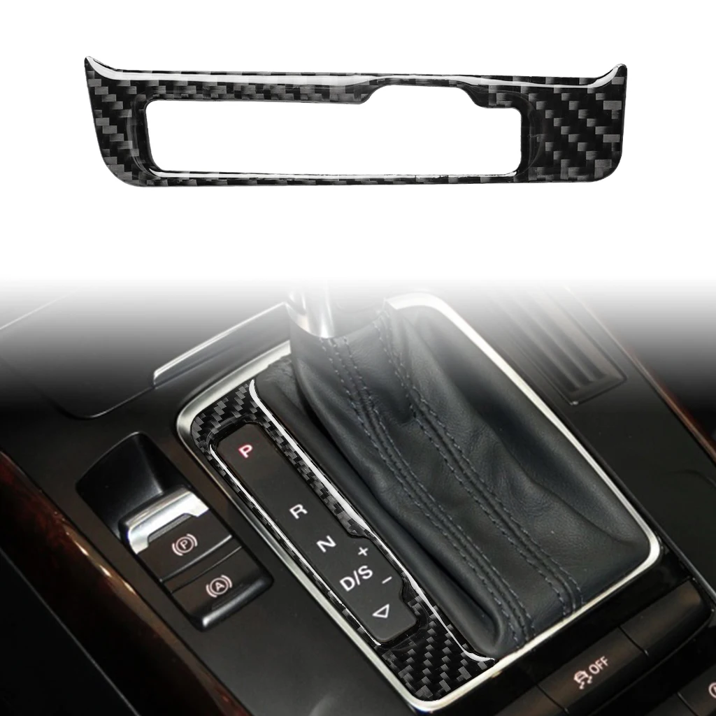 

For Audi A4L A4 B8 2009-2016 Q5 2009-2017 A5 2008-2017 Accessories Carbon Fiber Interior Car Gear Panel Display Box Trim Sticker