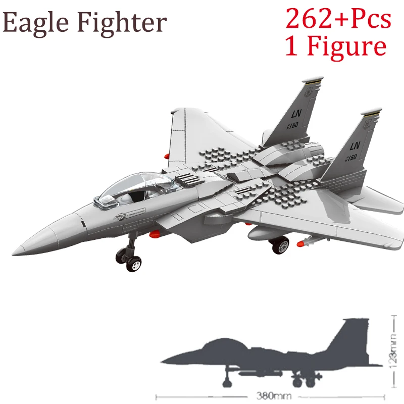 Modern Military SR-71 Blackbird Spy Plane F-15 Fighter Aircraft Soldier Building Blocks Sets Airplane Model Dolls Brick Kids Toy