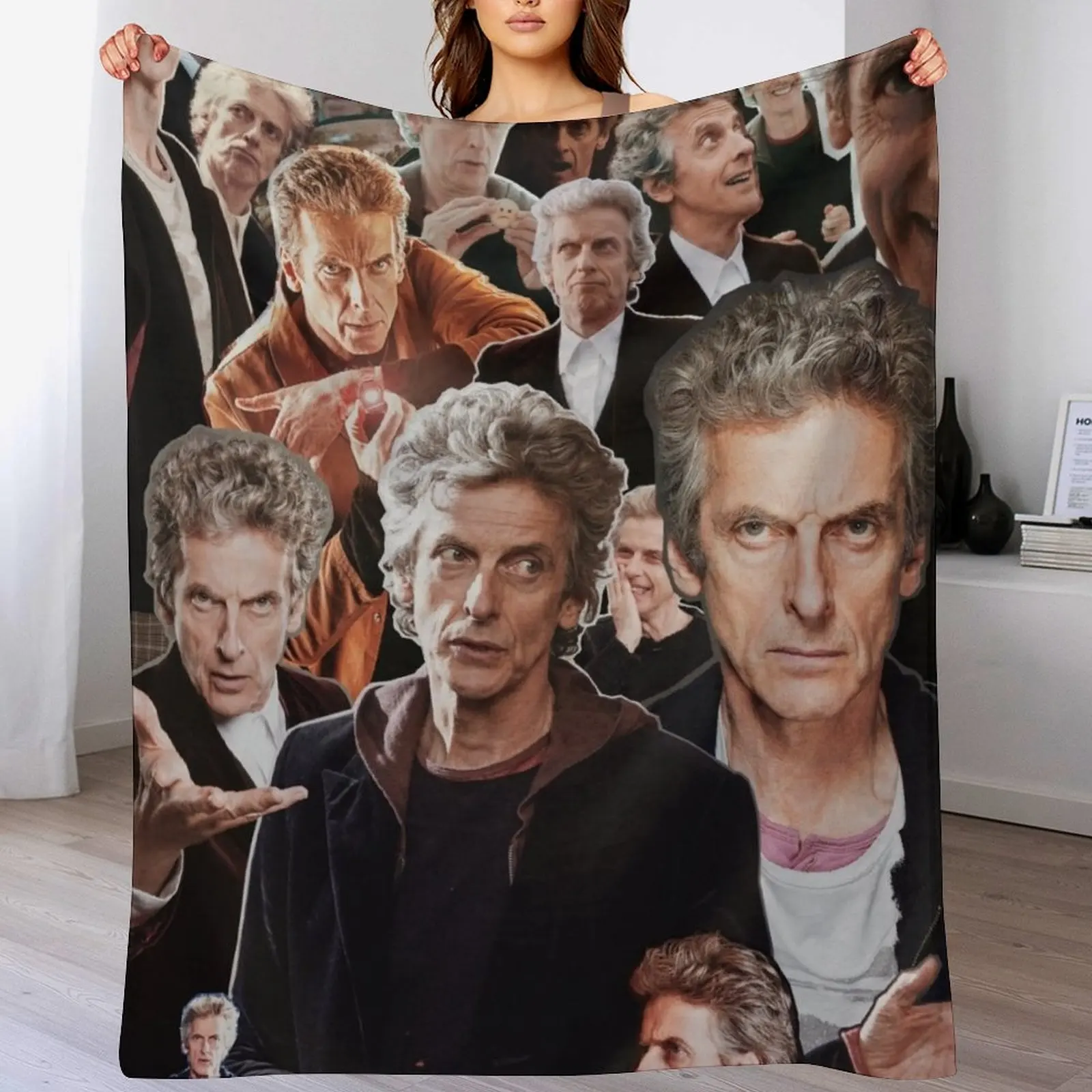 

Peter Capaldi - 12th Doctor Throw Blanket Nap wednesday decorative Cute Plaid Blankets