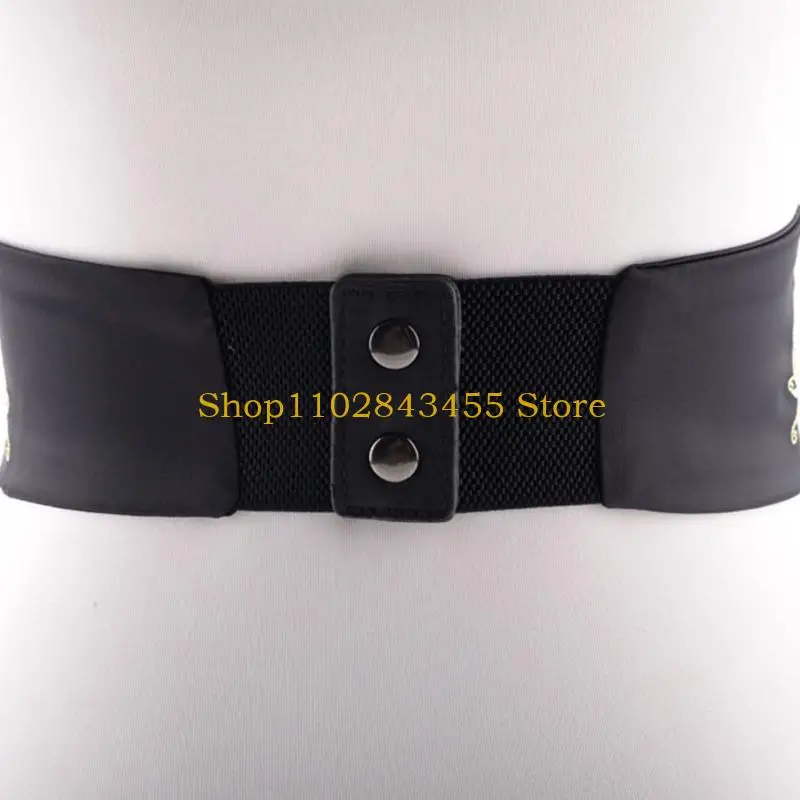 

49MC Embroidery Wide Waist Belt Floral Design Waist Cincher For Hanbiuk Traditional Costume Women Accessory