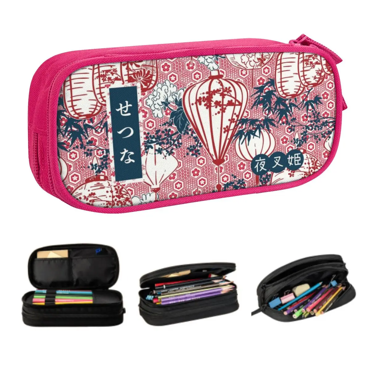Custom Inuyasha Setsuna Of The West Yashahime Cute Pencil Case Large Storage Anime Sesshomaru Pencil Pouch Students Stationery