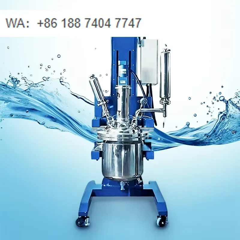 for Laboao 10L 20L 30L 50L 100L 200L Laboratory Lifting Stainless Steel Tank Reactor Double Layer Reaction Vessel Motor