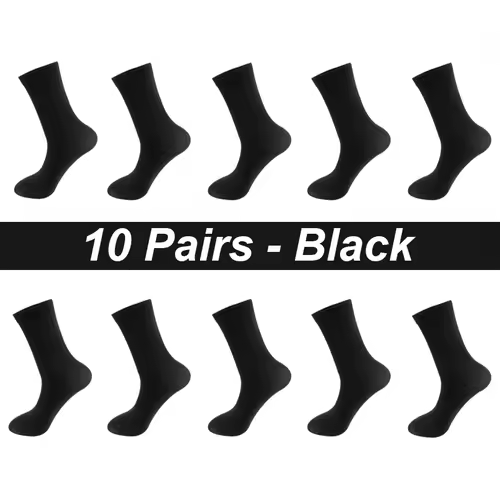 10Pairs/Lot Men Combed Cotton Socks Black Casual Business Breathable High Quality Man Sock New For Male Plus Size EU38-48 - Image 18