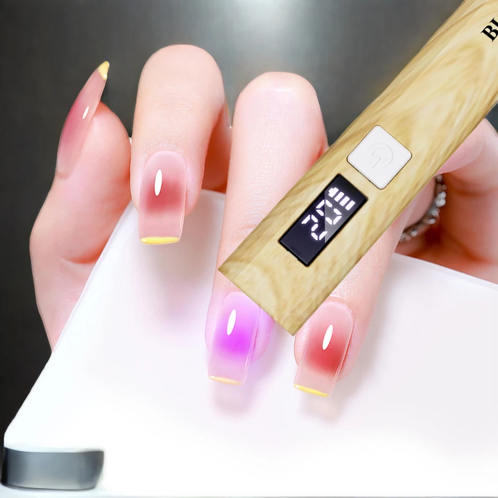 

Rechargeable Mini LED UV Gel Curing Nail Dryer 60s/120s Timer Handheld Flash Light for Home