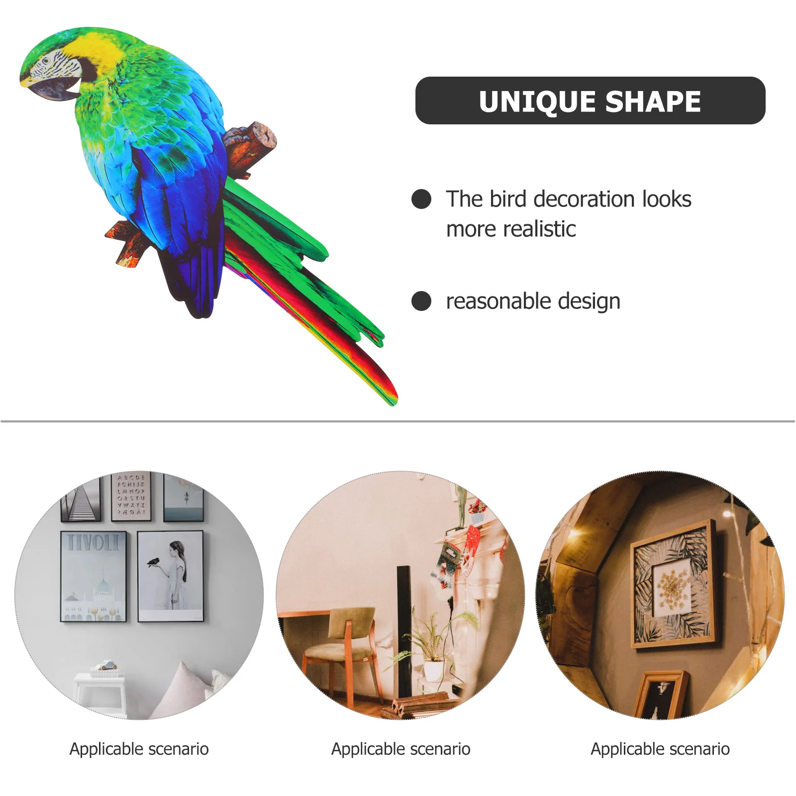 

Wall Hanging Toucan Bird Ornament Decorative Art For Bedroom Bathroom Kitchen Living Room Office Fence Decor Fake