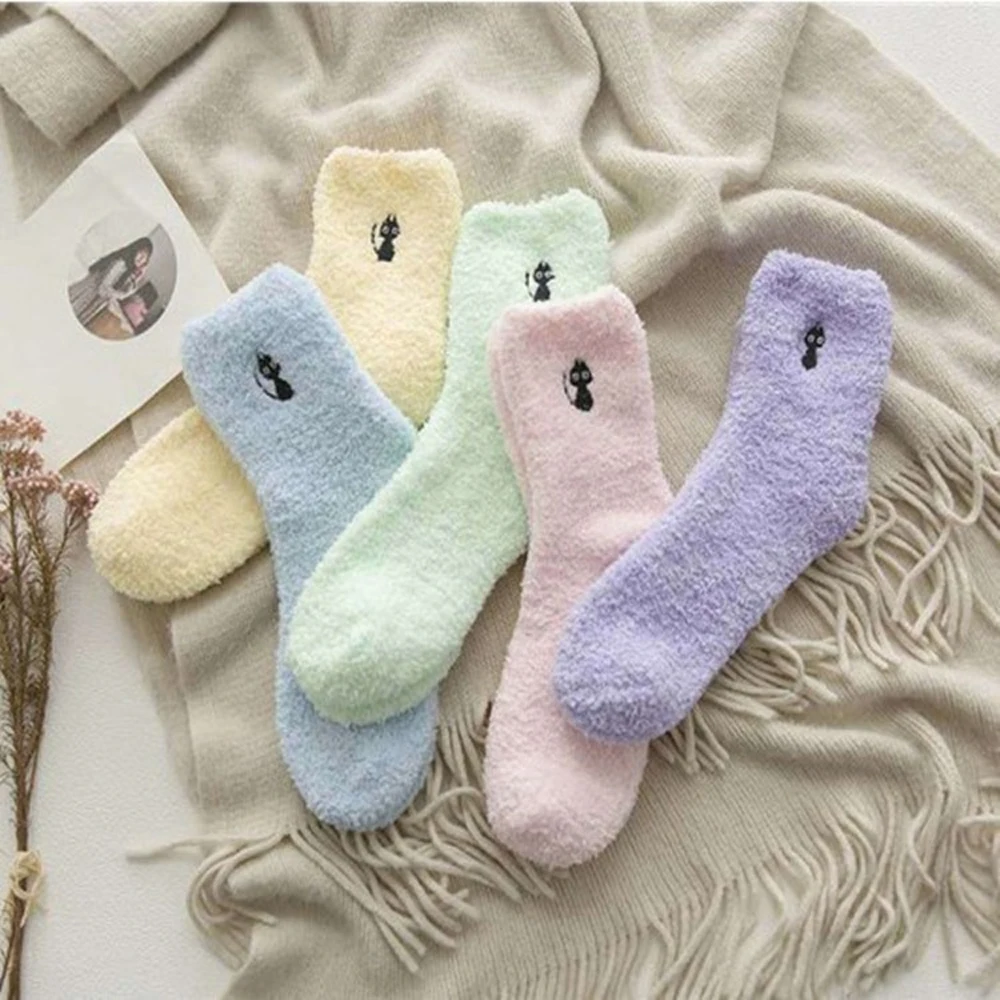 Women Winter Fluffy Plus Warm Socks Autumn Tube Super Thicker Sleep Velvet Crew Boots Socks Soft Floor Hosiery Calcetines Socks