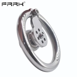 FRRK Solid Metal Ball Inverted Chastity Cage for Men Stainless Steel Negative Penis Rings BDSM Adults 18 Couple Sex Toys 콕링