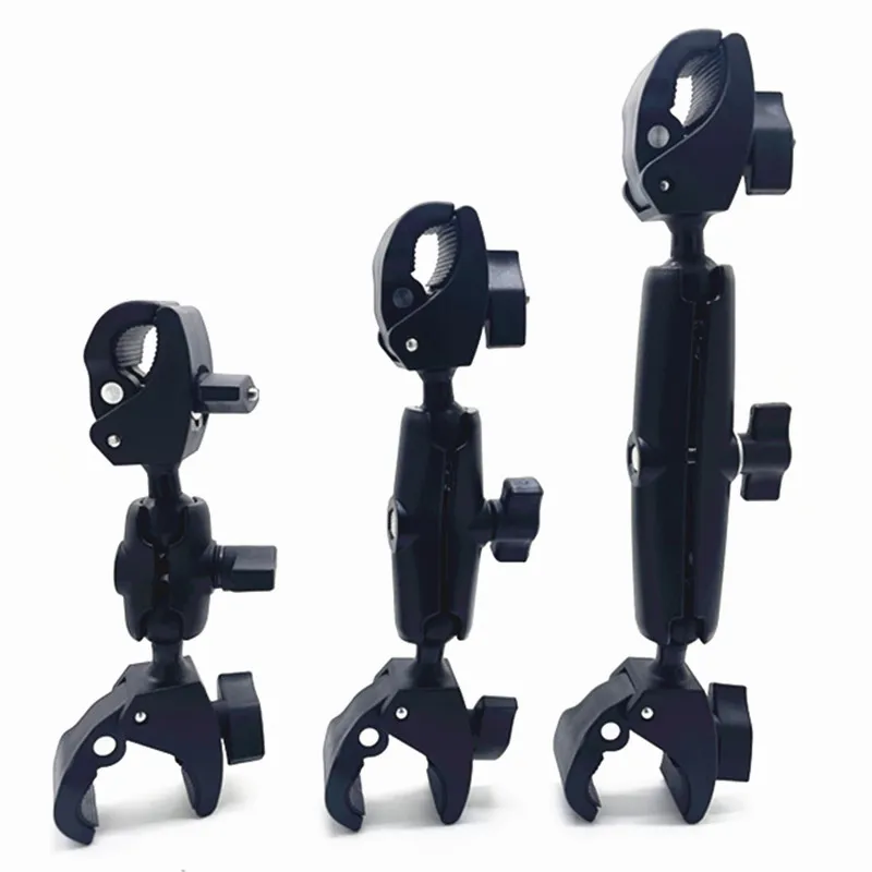 Soporte de garra resistente con cabeza de bola de 1 pulgada con brazo de doble enchufe y soporte de garra resistente para cámara de acción Gopro soporte RAM