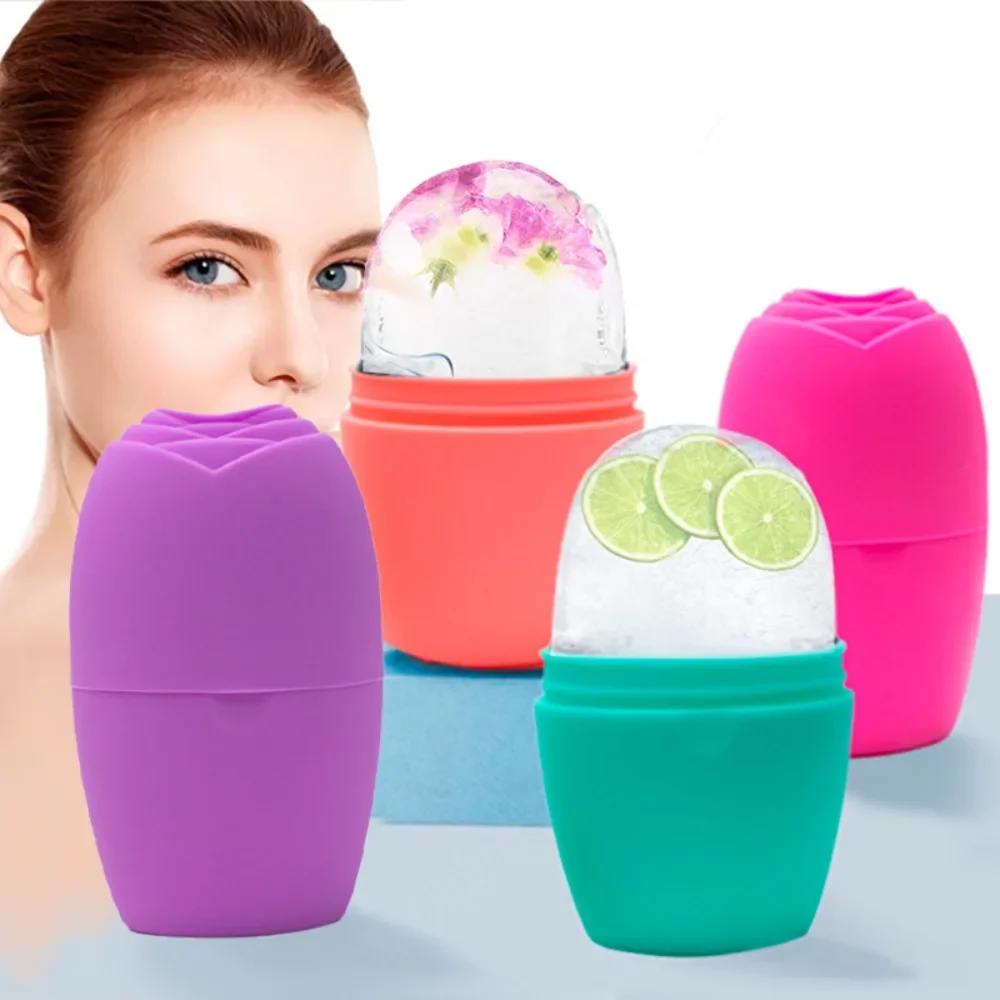 Silicone Ice Facial Roller Skin Care Beauty Lifting Contouring Tools Ice Cube Ice Globe Balls Face Massager Tool Beauty-health