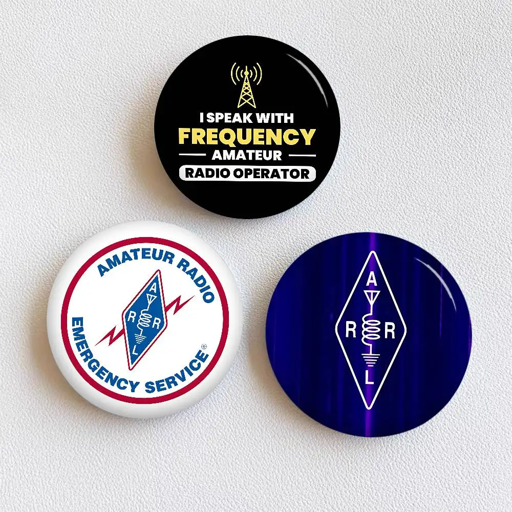 Licensed H-Ham Retro Radio New  Brooches Soft Button Pin Funny Silly Gnarpy on A Skateboard Meme Badge Gamer Collection Gifts