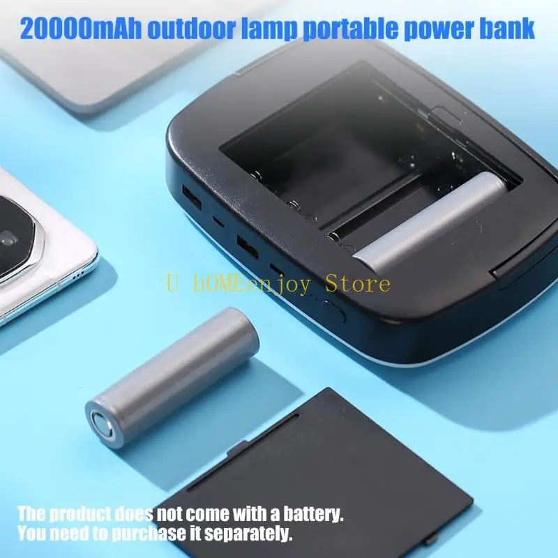 B0KF 4Slot 21700 Battery Case For LED Outdoor Light ABS Shell Housing Durability And Portability For Nighttime Activity