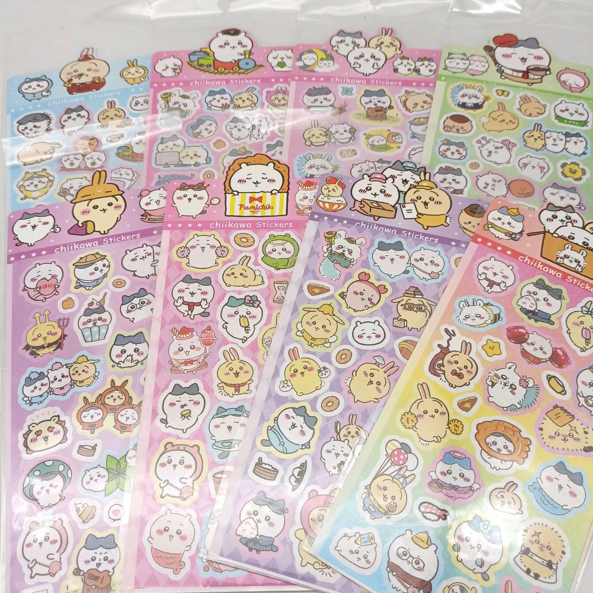 20/40/100Sheets Mix Anime Chiikawa Hachiware Usagi Stickers Cute Hand Acount Suitcase Phone Case Laptop Stickers Gifts Wholesale