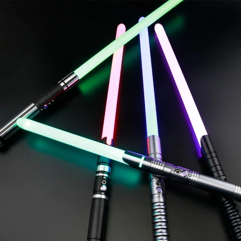 RGB Metal Lightsaber Laser Sword Toys  Heavy Dueling  Metal Handle FOC Combat Cosplay Gift Kids Luminous Toy Flashing Weapon