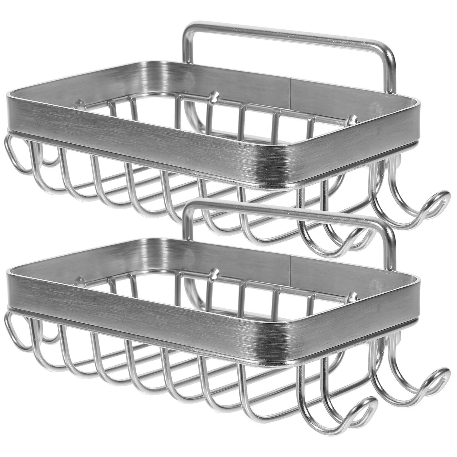 

HOMEMAXS 2pcs Soap Holder 304 Stainless Steel Bar Soap Holder Sponge Tray with Traceless Adhesive Tape for Bathroom and Kitchen