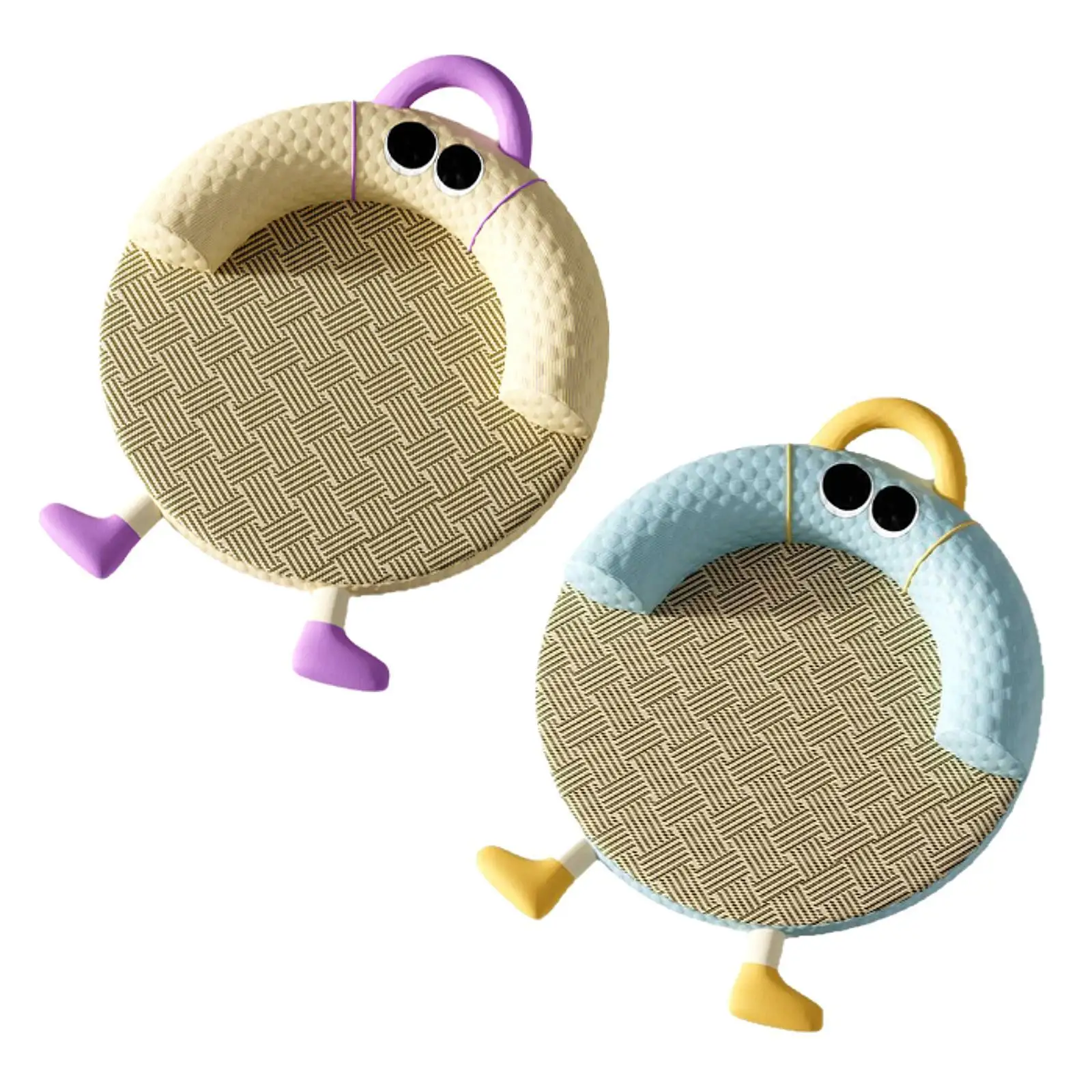 

Pet Cooling Mat Pets Nest with Pillow Around Washable Breathable Rest Mats Cat Sleeping Bed for Indoor Cats Kitten Puppy