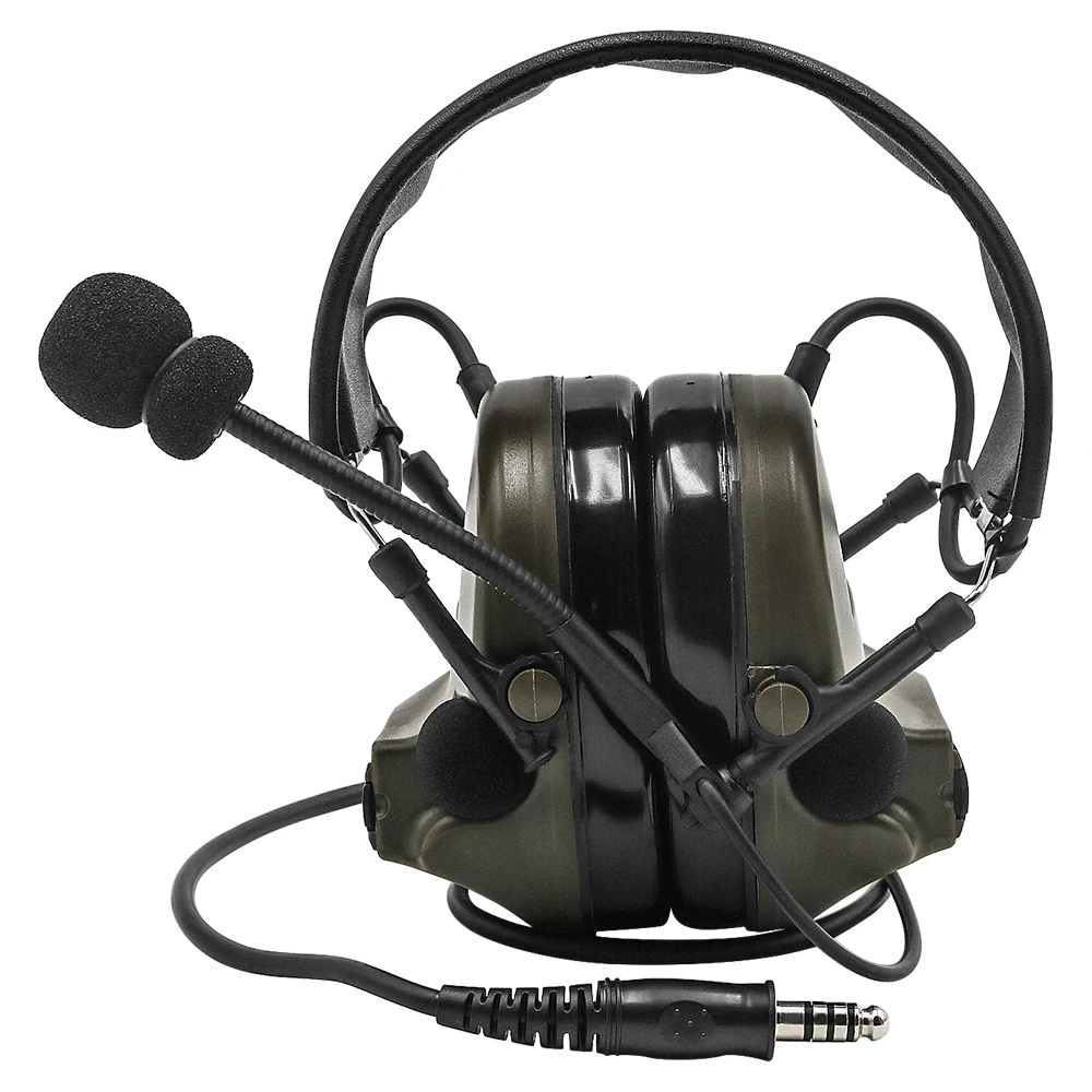 COMTAC Tactical Headset Elektronische Schutzhülle Ohrenschützer Airsoft Schießen Kopfhörer Gehörschutz COMTAC II Headset + U94 Ptt